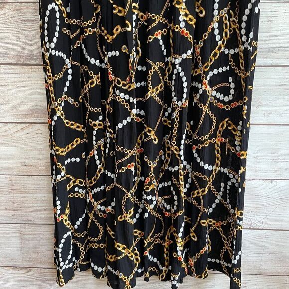 VINTAGE SK & CO CHAIN PRINT SKIRT - Picture 4 of 6